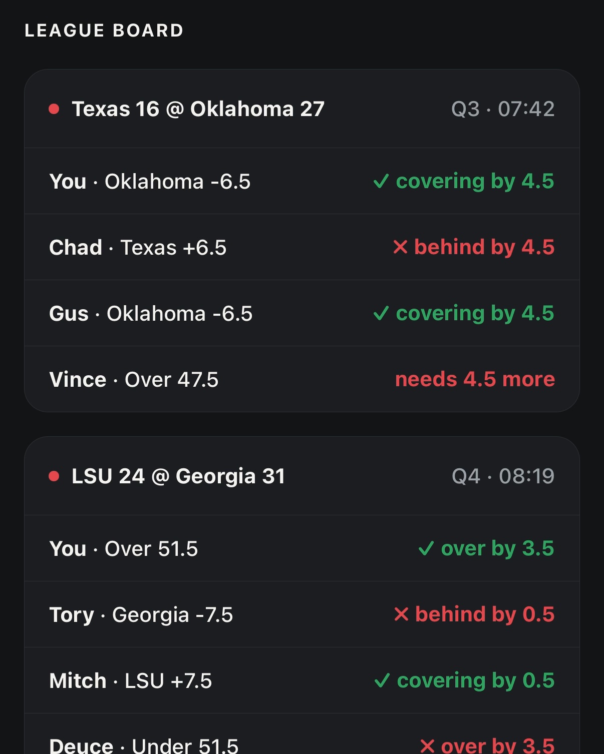 Fifth Down Challenge: the pick'em league app